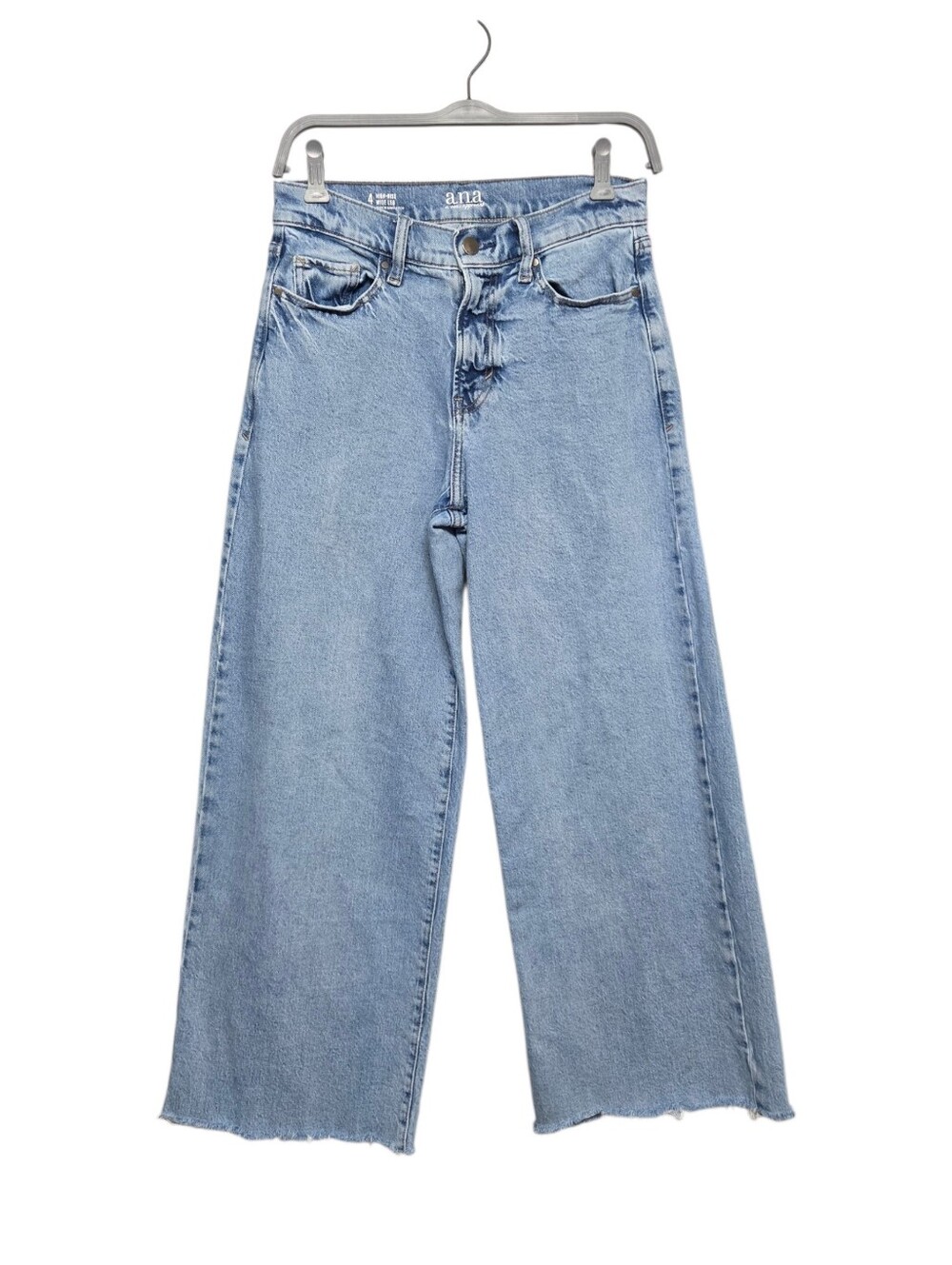 a.n.a High Rise Wide Leg Jeans Sz 4 Light Wash